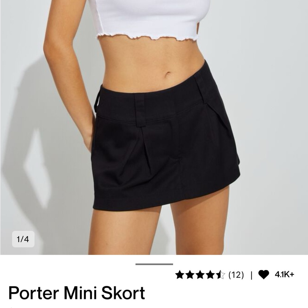 garage porter mini skort size xs